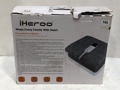 IHEROO FLANNEL ELECTRIC BLANKET 160 X 130CM CREAM WHITE