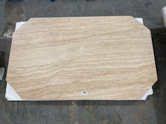 DABNEY COFFEE TABLE TOP SOLID HONED TRAVERTINE