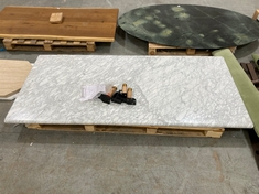 ELLIOT DINING TABLE CARRARA MARBLE TOP ONLY (KERBSIDE PALLET DELIVERY)