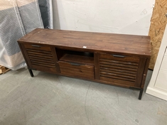 DETROIT SOLID HARDWOOD AND METAL LARGE TV UNIT RRP- 569.99