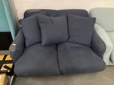 BLUE FABRIC 2 SEATER SOFA