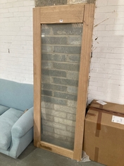 OAK VENEER GLASS DOOR - APPROX 1981 X 762MM (KERBSIDE PALLET DELIVERY)