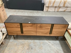 MERCER 4 DOOR MEDIA SIDEBOARD IN OAK AND BLACK RRP- £1255