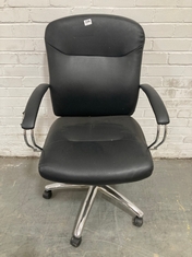 BLACK FAUX LEATHER OFFICE CHAIR