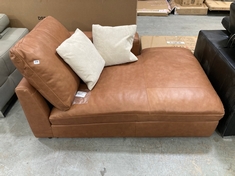 SAMPLE RETREAT CHAISE IN RELAXED SOFT LEATHER TAN