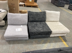 3 X ASSORTED SOFA PARTS TO INCLUDE KESWICK ARMLESS UNIT IN CAPITAL ECRU (KERBSIDE PALLET DELIVERY)