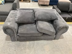 CHESTERFIELD 2 SEATER SOFA GREY FABRIC