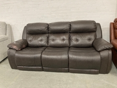 LAY-Z-BOY EL PASO 3 SEATER STATIC SOFA BROWN FAUX LEATHER RRP- £2499