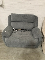 LAY-Z-BOY DENVER POWER RECLINER LOVESEAT GREY FABRIC