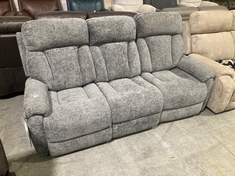 LAY-Z-BOY POWER RECLINER 3 SEATER SOFA GREY FABRIC