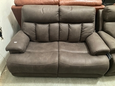 LAY-Z-BOY 2 SEATER SOFA BROWN FABRIC