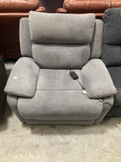 LAY-Z-BOY DENVER POWER RECLINER LOVESEAT GREY FABRIC