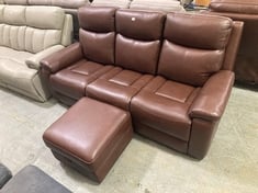 LAY-Z-BOY DAYTONA 3 SEATER POWER RECLINER SOFA & STORAGE FOOTSTOOL ESPRESSO FAUX LEATHER TOTAL RRP- £3408