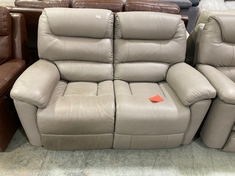 LAY-Z-BOY STATEN 2 SEATER POWER RECLINER SOFA OYSTER FAUX LEATHER RRP- £2849