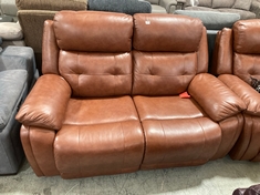 LAY-Z-BOY EL PASO 2 SEATER POWER RECLINER CINNAMON FAUX LEATHER RRP- £3499