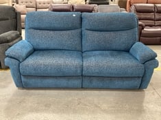 LAY-Z-BOY TAMLA POWER RECLINER 3 SEATER SOFA TEAL FABRIC RRP- £1899