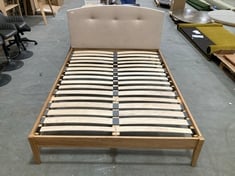 JOHN LEWIS GRACE UPHOLSTERED BED FRAME 5FT COTTON EFFECT BEIGE RRP- £549