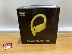 BEATS POWERBEATS PRO EAR BUDS (ORIGINAL RRP - £269) IN YELLOW. (WITH BOX) [JPTC69387]