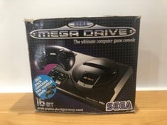 SEGA MEGA DRIVE WITH GAMES TO INCLUDE FIFA 95 AND SONIC THE HEDGEHOG GAMES CONSOLE IN BLACK. (WITH BOX) [JPTC69176]