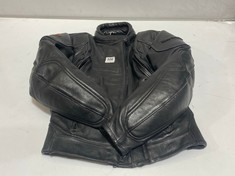 FRANK THOMAS DEFENDER BIKERS LEATHER JACKET BLACK SIZE UNKNOWN