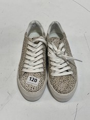 MARUTI TED HARION TRAINERS OFF WHITE ANIMAL PRINT SIZE 38 RRP- £119.99