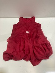 HUGO BOSS SLEEVELESS RED SILK DRESS SIZE 8