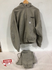 ESSENTIALS: FEAR OF GOD TRACKSUIT IN GREY SIZE M - RRP £359