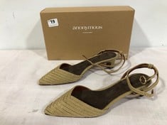 ANONYMOUS GIVIA 40 RAFFIA NATURAL SIZE 38 RRP- £205