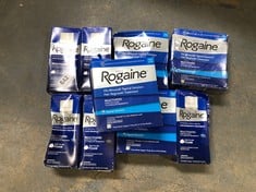 9 X ASSORTED MENS ROGAINE HAIR GROWTH TREATMENTS