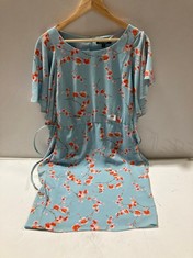 RALPH LAUREN MIDI DRESS FLORAL BLUE SIZE 6 RRP- £139