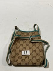 GUCCI CROSS BODY SHOULDER BAG FOR WOMEN IN BROWN / GREEN - RRP £379