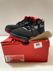 NIKE AIR FLIGHT 89 (GS) JUNIOR HI-TOPS BLACK/MAGNET GREY SIZE 5.5