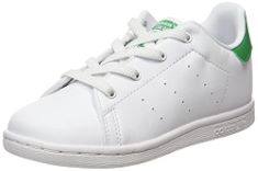 1 X ADIDAS BOY'S UNISEX KIDS STAN SMITH EL I GYMNASTICS SHOE, FTWR WHITE FTWR, 8.5 UK CHILD.