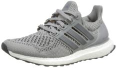 1 X PAIR ADIDAS ULTRABOOST 1.0 J SNEAKER, GREY THREE/GREY FIVE/CORE BLACK, 5 UK CHILD.