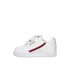 1 X PAIR ADIDAS BOY'S UNISEX KIDS CONTINENTAL 80 CF I TRACK SHOE, FTWR WHITE FTWR WHITE SCARLET, 3 UK CHILD.