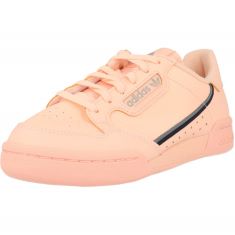 QTY OF ITEMS TO INLCUDE 1X PAIR ADIDAS CONTINENTAL 80'S JNR CLEAR ORANGE LIGHT BROWN ECRU TINT - 3 UK TO INCLUDE 1X PAIR , ADIDAS STAN SMITH J SNEAKER, FTWR WHITE FTWR WHITE BOLD PINK, 3 UK.