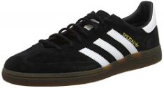 1 X PAIR ADIDAS MEN'S HANDBALL SPEZIAL TRAINERS, BLACK CORE BLACK FTWR WHITE GUM5 10006801, 9.5 UK.