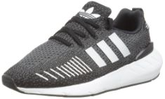 QTY OF ITEMS TO INLCUDE 1X PAIR ADIDAS WOMEN'S SWIFT RUN 22 LOW SNEAKERS, CORE BLACK FTWR WHITE GREY FIVE, 3 UK TO INCLUDE 1X PAIRDAS MEN'S CONTINENTAL 80 STRIPES SNEAKER, FTWR WHITE/COLLEGIATE NAVY/