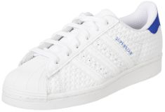 QTY OF ITEMS TO INLCUDE 1X PAIR ADIDAS WOMEN'S SUPERSTAR W SNEAKER, FTWR WHITE/FTWR WHITE/LUCID BLUE, 6 UK TO INCLUDE 1X PAIR ADIDAS WOMEN'S STAN SMITH BONEGA W SNEAKER, CORE BLACK/FTWR WHITE/GOLD ME