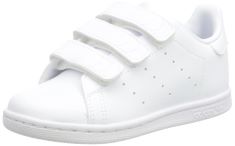 2 X PAIR ADIDAS UNISEX KIDS STAN SMITH CF GYMNASTICS SHOE, FTWR WHITE FTWR WHITE, 1.5 UK.