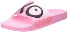 3 X PAIR ADIDAS MEN'S ADILETTE SLIPPERS, SEMI PINK GLOW/CORE BLACK/SEMI PINK GLOW, 11 UK.