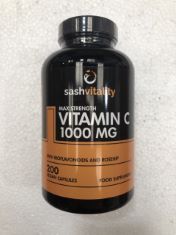 25 X SASH VITALITY MAX STRENGTH VITAMIN C 100MG 200 VEGAN CAPSULES PER PACK .