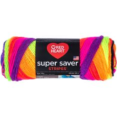 24 X COATS YARN RED HEART SUPER SAVER YARN, MULTI-COLOUR, 22.86 X 7.62 X 7.62 CM.