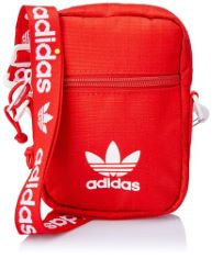 QTY OF ITEMS TO INLCUDE 11X ASSORTED ADIDAS BAGS TO INCLUDE ADIDAS ORIGINALS FESTIVAL CROSSBODY BAG, RED, ONE SIZE, FESTIVAL CROSSBODY BAG, ADIDAS ORIGINALS UNISEX-ADULT UTILITY FESTIVAL 3.0 CROSSBOD