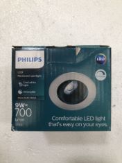 9 X PHILLIPS 9W 700 LUMEN LED RECESSED SPOTLIGHT COOL WHITE .