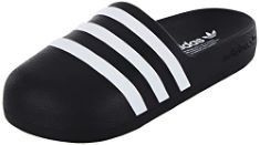 QTY OF ITEMS TO INLCUDE 1X PAIR ADIDAS MEN'S ADIFOM ADILETTE SLIPPERS, CORE BLACK/FTWR WHITE/CORE BLACK, 7 UK TO INCLUDE , ADIDAS WOMEN'S RETROPY F2 W SNEAKER, GREY TWO BLUE DAWN SILVER MET, 7 UK.