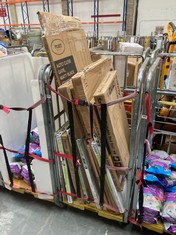 CAGE OF ASSORTED SAFETY GATES TO INCLUDE PORTABLE BED RAIL (CART NOT INCLUDED) (KERBSIDE PALLET DELIVERY)