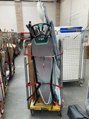 CAGE OF ASSORTED HOUSEHOLD ITEMS TO INCLUDE MINKY ERGO PROZONE IRONING BOARD (CAGE NOT INCLUDED) (KERBSIDE PALLET DELIVERY)