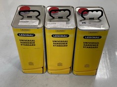 3 X AKZONOBEL LESONAL UNIVERSAL HARDENER STANDARD 5L (COLLECTION ONLY)