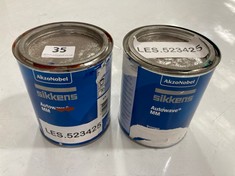 2 X AKZONOBEL SIKKENS AUTOWAVE MM 1L (COLLECTION ONLY)